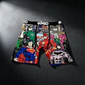 PSD Men Boxer Briefs Medium DC Comics Justice League Superman Batman Flash NWT